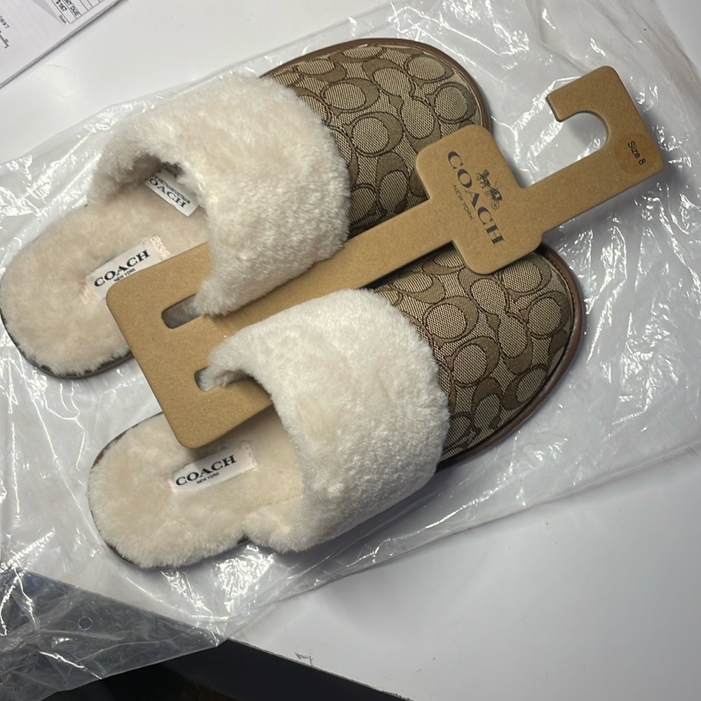 Coach slippers size 8